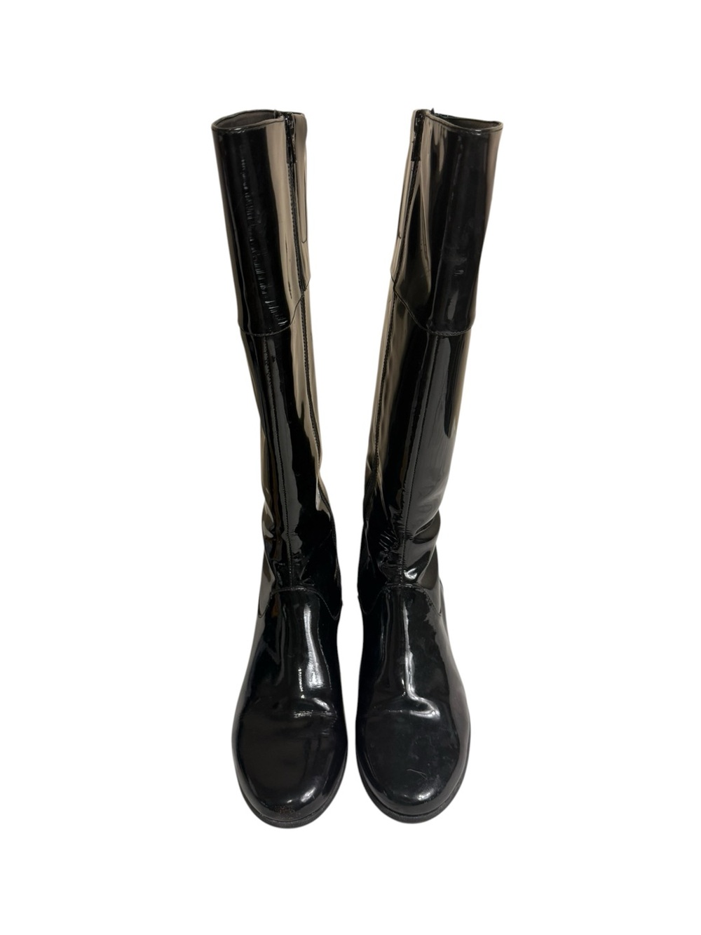Cole Haan Black Patent Knee Boots with Buckle Accent size 6 - Picture 2 of 13